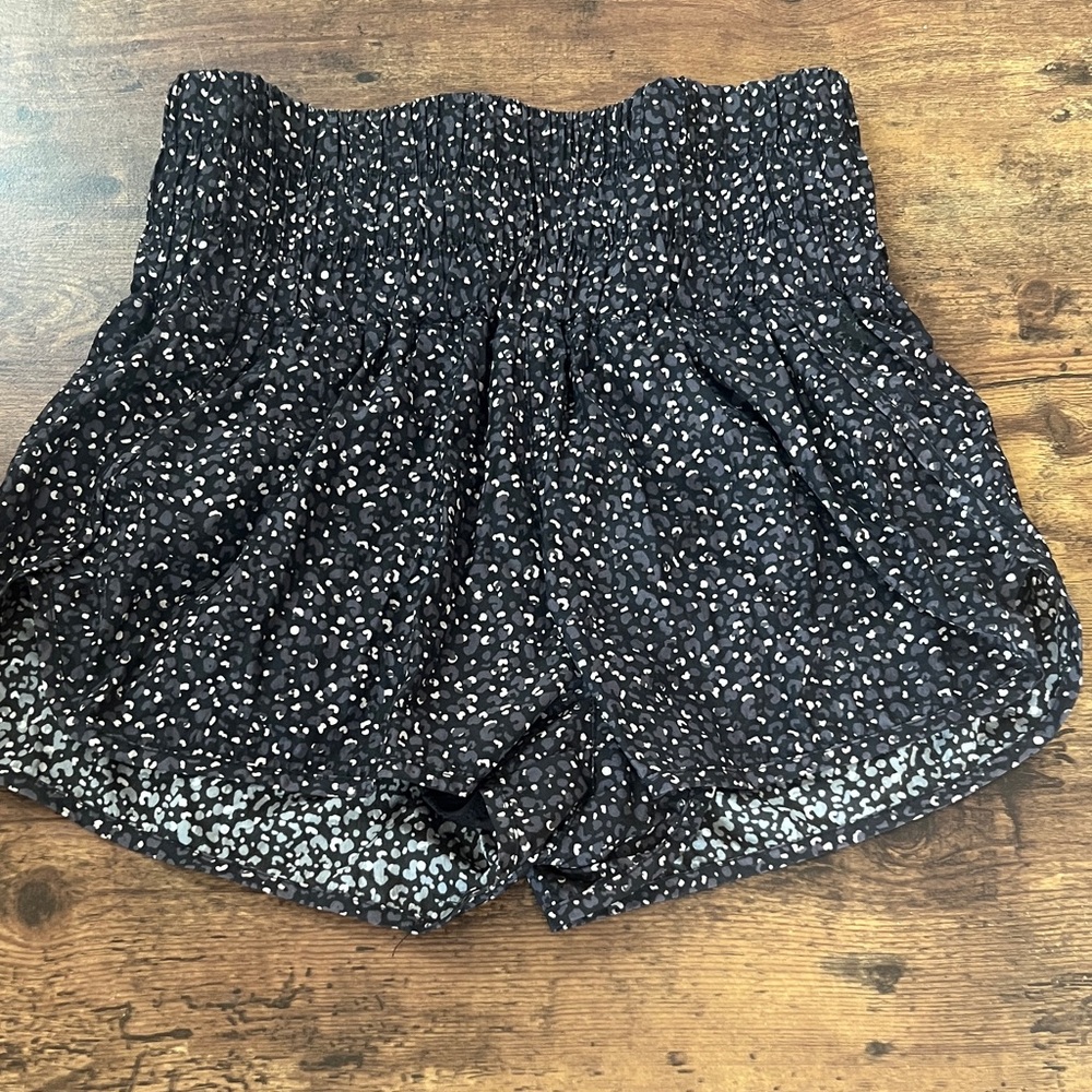 FP Movement by Free People Black, Gray and White High Waist Shorts